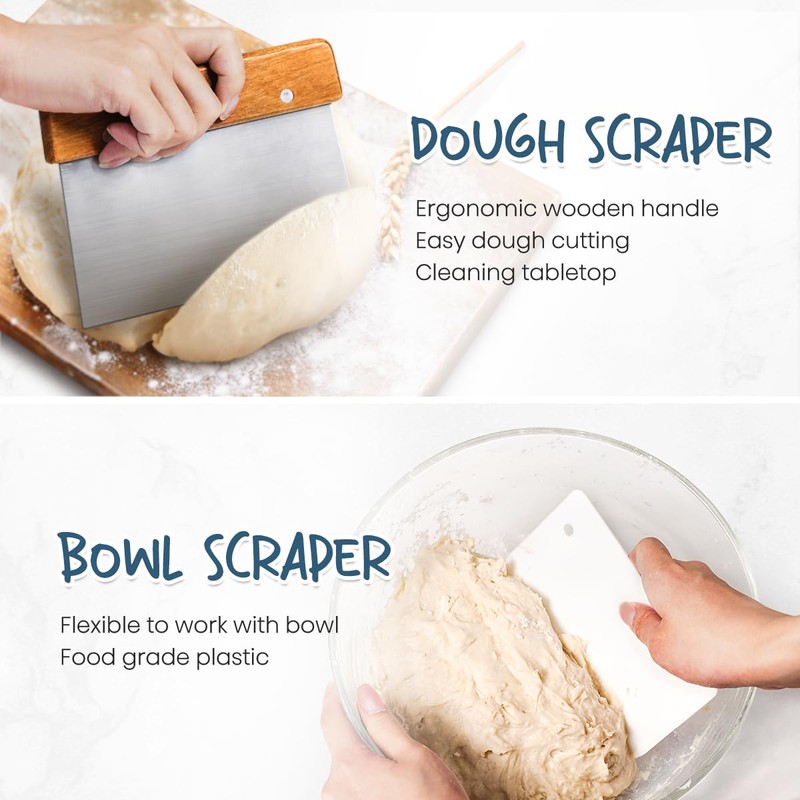 Rorecay Banneton Bread Proofing Baskets Set of 2, 9 Inch