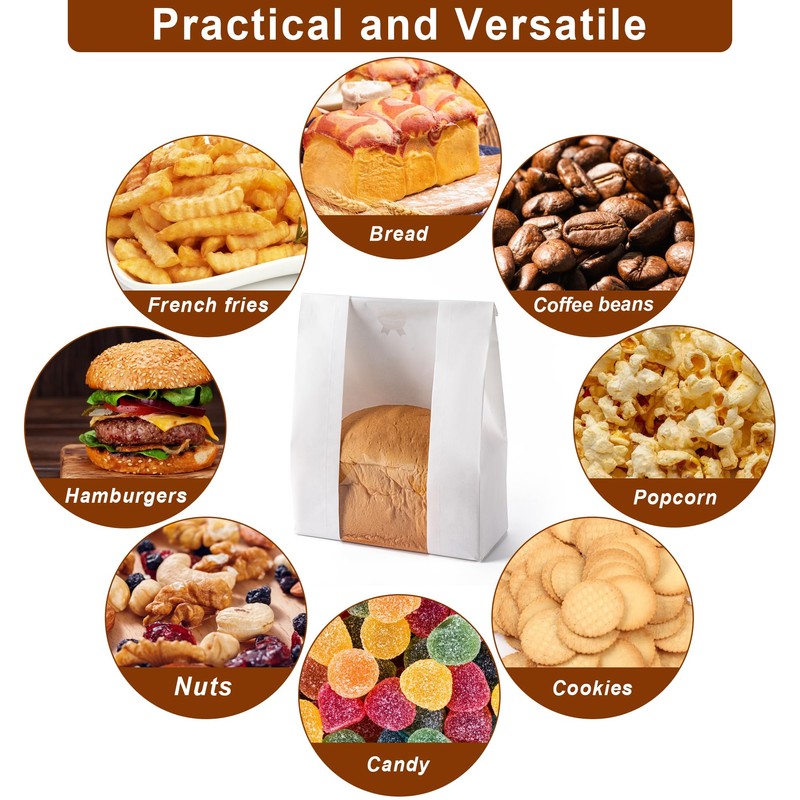 25PCS Paper Bread Bags, Large Sourdough Bread Bags for Homemade