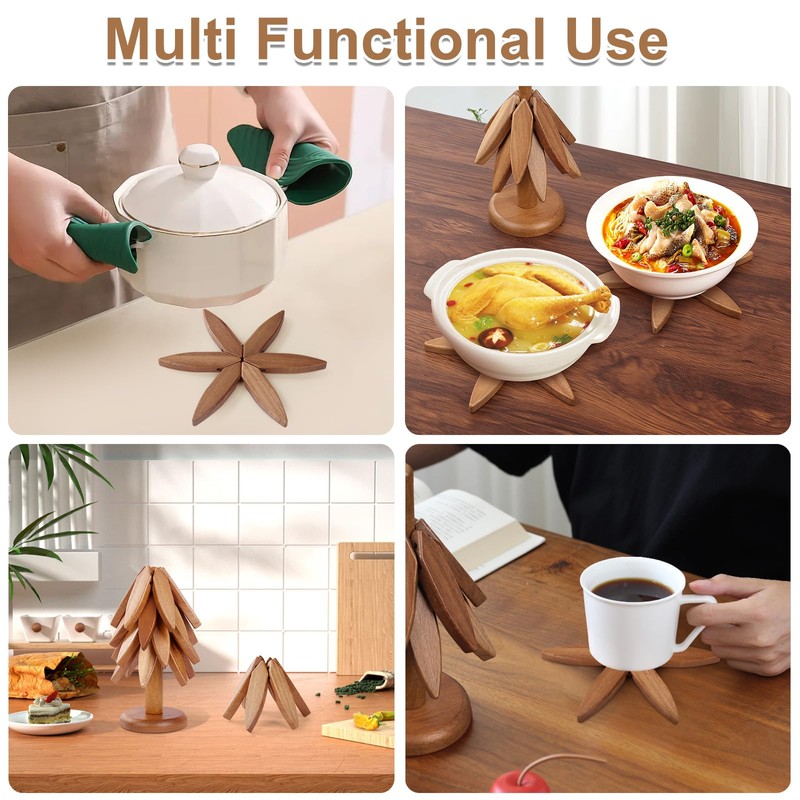 Trivets for Hot Dishes, Tree Trivet Set, Trivets for Hot