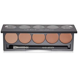 Cinema Secrets Ultimate Foundation 5-in1 Palette - Light-Med Pink-Beige Undertones, 500A series, Buildable Coverage, Long-Wear Matte Finish, Paraben-Free, Color Correct, Contour & Highlight