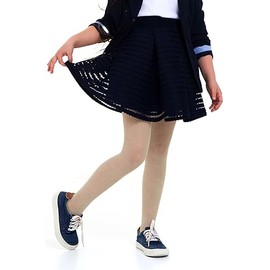 looksy Girl’s Fishnet Tights Durable Mesh Pantyhose Comfortable Small Diamond Netted Pattern Fashionable Hosiery Dance School Party Lena, Natural 11-12 years (146-152 cm)