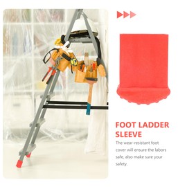 DOITOOL 2 Pcs Ladder Non Slip Feet Mat, Ladder Feet Covers, Rubber Steep Ladder Foot Replacements, Ladder Foot Pads, Extension Ladder Feet Protectors