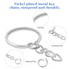 AiQInu Pack of 100 25 mm Key Rings with Chain,