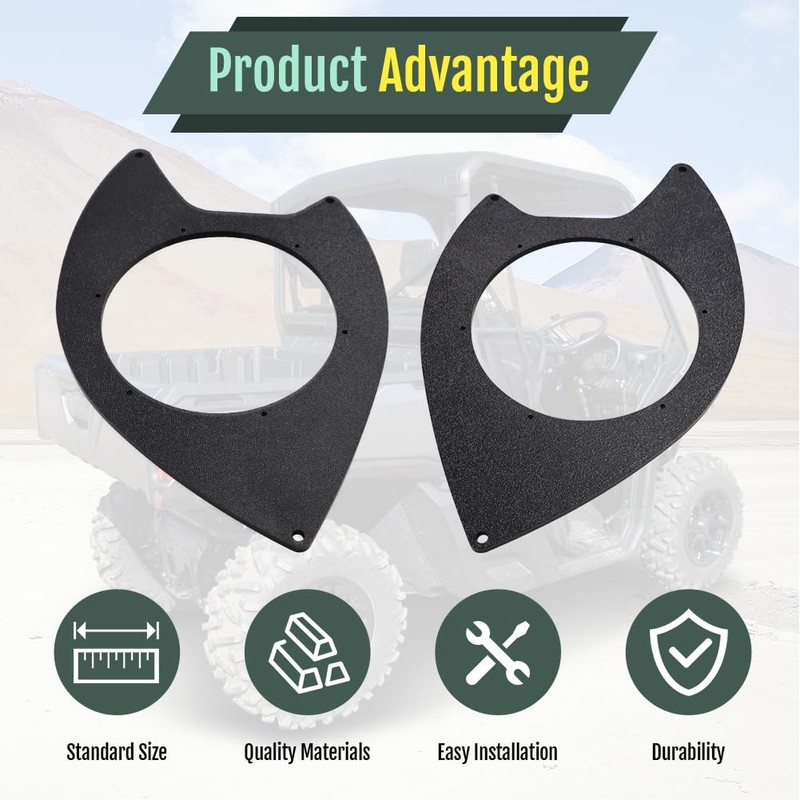 WIKIBB for Can-am Defender Overhead 6.5-inch Speaker Adapter for UTV