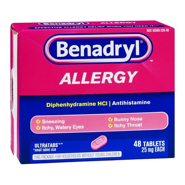 Benadryl Allergy Ultratabs , 48 CT (Pack of 6)