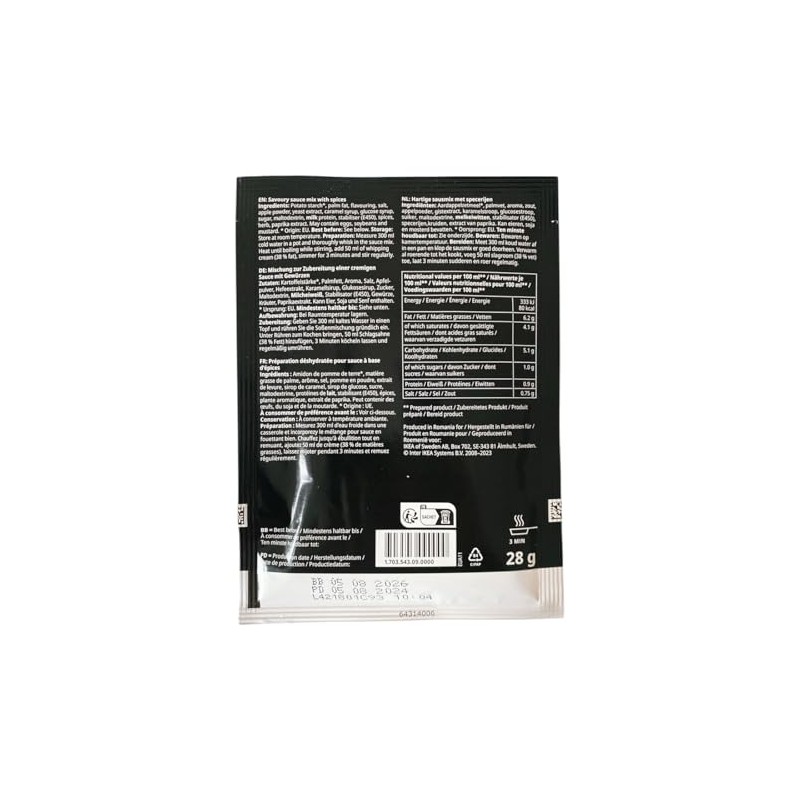 IKEA 703.543.09 ALLEMANSRÄTTEN 1.0 Oz. Mix for Swedish Meatball Cream
