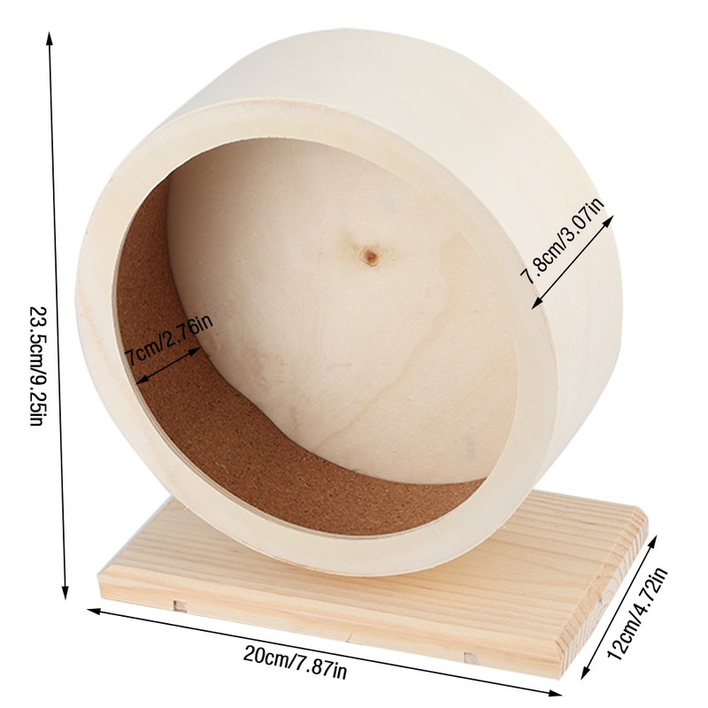 Hamster Small Pets Wooden House Funny Wheel Running Rest Nest