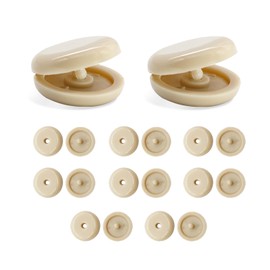 povtii 10 Sets Seat Belt Button Stop, Snap-On Plastic Seatbelt Stopper Clip Prevent Seat Belt Buckle from Sliding Down, No Welding Seat Belt Stop Kit, Universal Car Accessories (Beige)