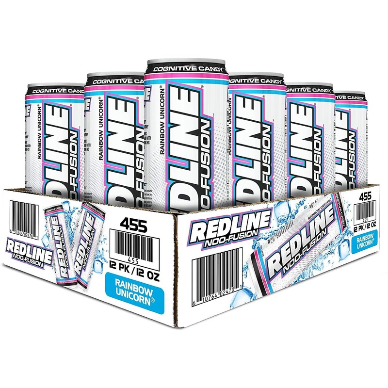 BANG REDLINE NOO Fusion - Carbonated Pre-Workout Energy Drink |
