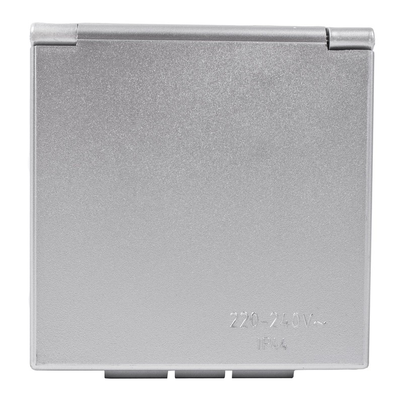 wamovo CEE Outdoor Socket Silver Splash-Protected IP 44 200-250 V,