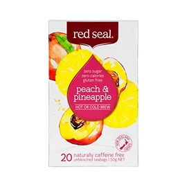 Red Seal Peach and Pineapple Hot and Cold Brew, 20 Tea Bags, White