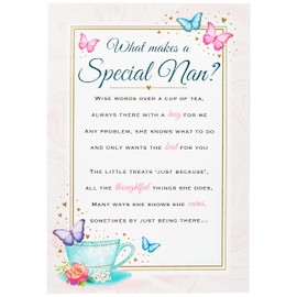 Regal Publishing Heartfelt Wishes Sentimental Birthday Card Nan - 9 x 6 inches, C80684, Pink