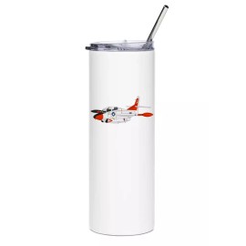 North American T-2 Buckeye Stainless Steel Water Tumbler with straw - 20oz.