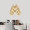 NBFU Decals Flames Motorcycle Graphics (Metallic Gold) (Set of 2)