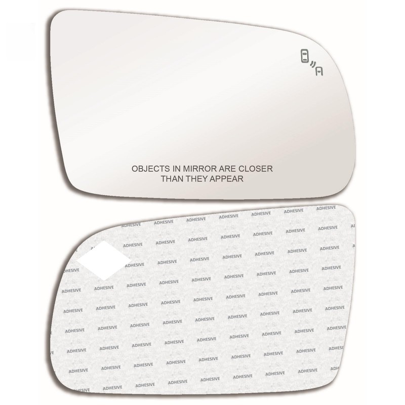 Replacement Blind Spot Mirror Glass with Full Size Adhesive for