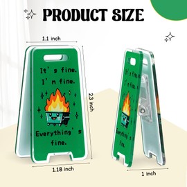 AmazingSpark Dumpster Fire Desk Accessories Dumpster Fire Sticky Note Holder Funny Desk Decor for Office Overstimulated Sign Cute Office Gift(Green)