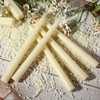 8 in Beeswax Taper Candles,18 Pack Dripless Pure White Beeswax