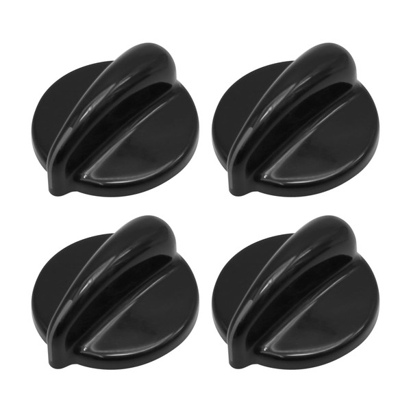 Aynaxcol 4 Pcs WB03T10236 Burner Control Knob Black Cooktop Knobs