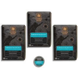Copper Moon Single Serve Coffee Pods for Keurig K-Cup Brewers, Medium Roast, Hawaiian Hazelnut Blend, 36 Count