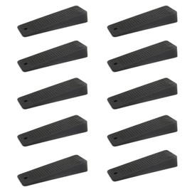 Sossai Door Shim/Wedge/Window Doorstop (Set of 10) hard rubber TSK95 | Colour : black