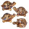 KYEYGWO Pack of 2 Mini Colourful Crystal Crystal Turtle Statue