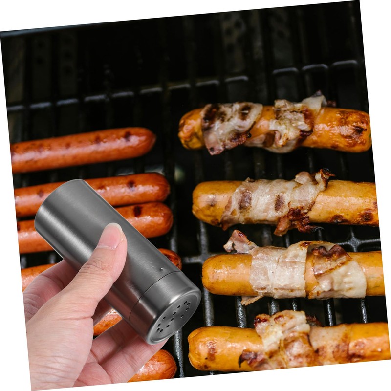 IWOWHERO 2Pcs Stainless Steel Kitchen Spice Portable Condiment Dispenser for