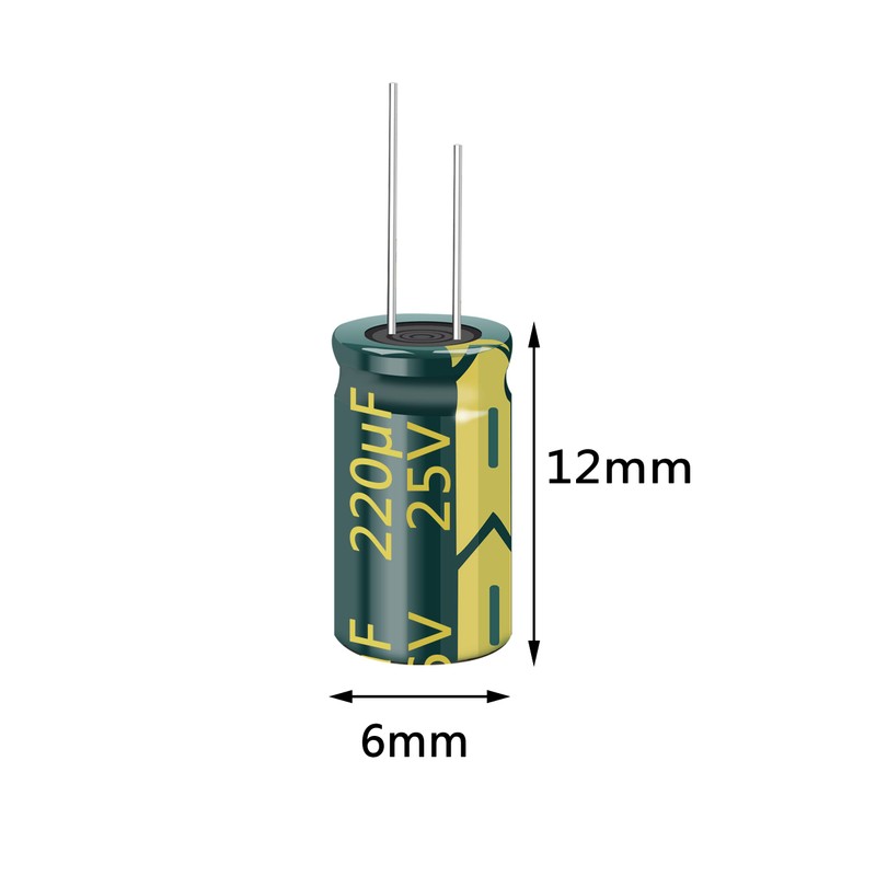 PENGLIN 20pcs Electrolytic Capacitors Aluminum Electrolytic Capacitors 25V 220UF 105℃