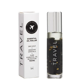 Summer Salt Body Essential Oil Roller 24K Gold Travel Obsidian 10ml