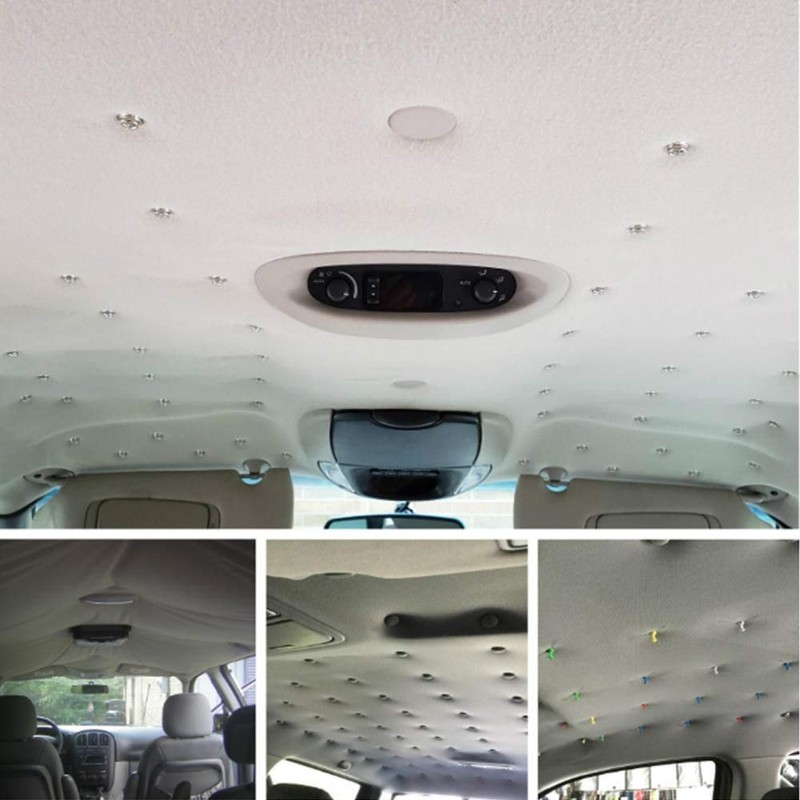 60 Pcs Car Roof Buttons, Universal Car Roof Snap Rivets