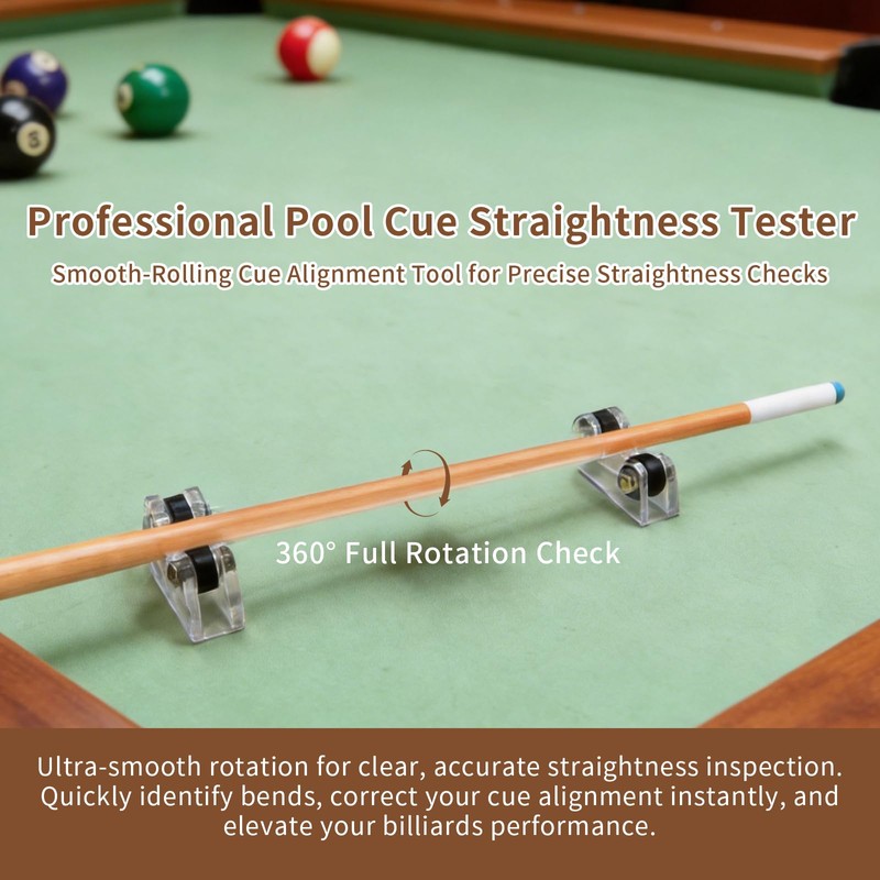 2Pcs Billiard Cue Straightness Checker, Portable and Accurate Pool Billiard