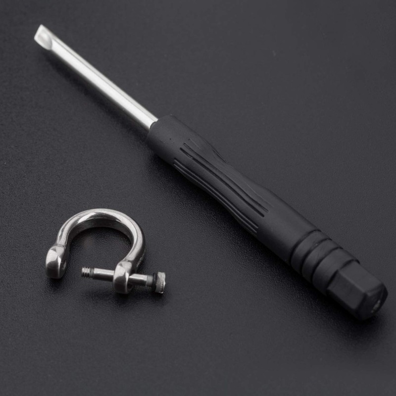 TISUR D-Rings with Screw Shackle, U Shape Key Chains Rings,
