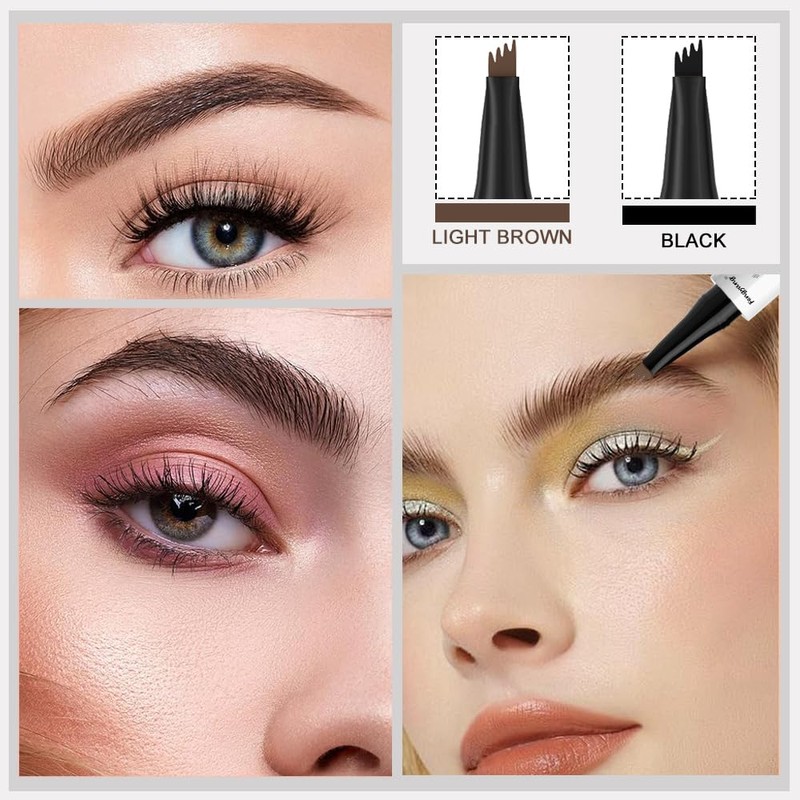 Fengyang 2 x Waterproof 3D Eyebrow Pencil, Eyebrow Pencil with