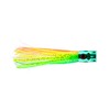 Billy Baits, Magnum Turbo Whistler Lure, Green/Chartreuse/Orange/Pearl Skirt, 2 oz