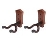 2pcs Guitar Wall Hanger Elegant Black Walnut Guitar Wall Mount
