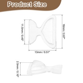 HARFINGTON 10 Pairs Eyeglass Nose Pads 3.5mm Thickness Silicone Adhesive Anti-Slip Glasses Nose Grips Air Bag Butterfly Glasses Nose Pads for Plastic Frames Glasses Sunglasses, Clear