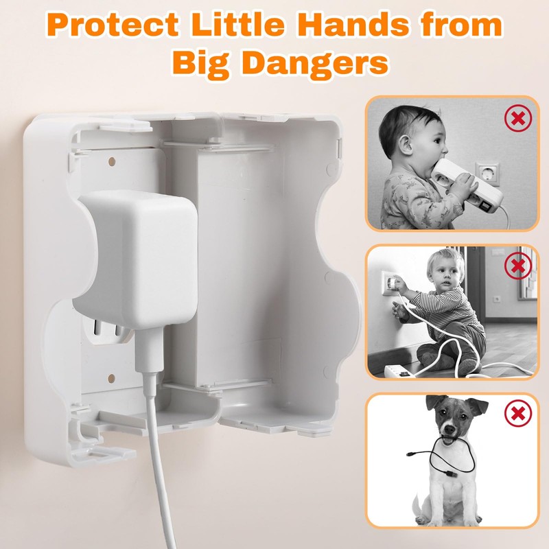 Tellegloww 4 Pack Safety Outlet Cover Box Wall Outlet Cover