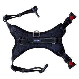 Reflective Adjustable Nylon Dog Harness with Quick Release Buckle with Lock (Medium)