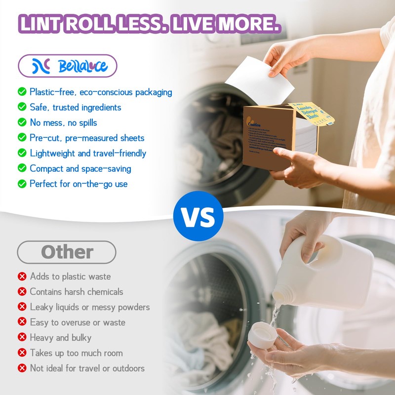 BellaLuce Laundry Detergent Sheets - Laundry Sheets, 400 Loads, Eco-Friendly,