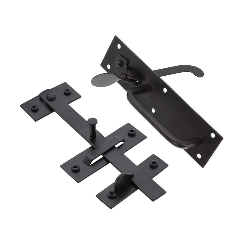Garden Gate Accessories Metal Fixing Latch T Hinges Spring Closer