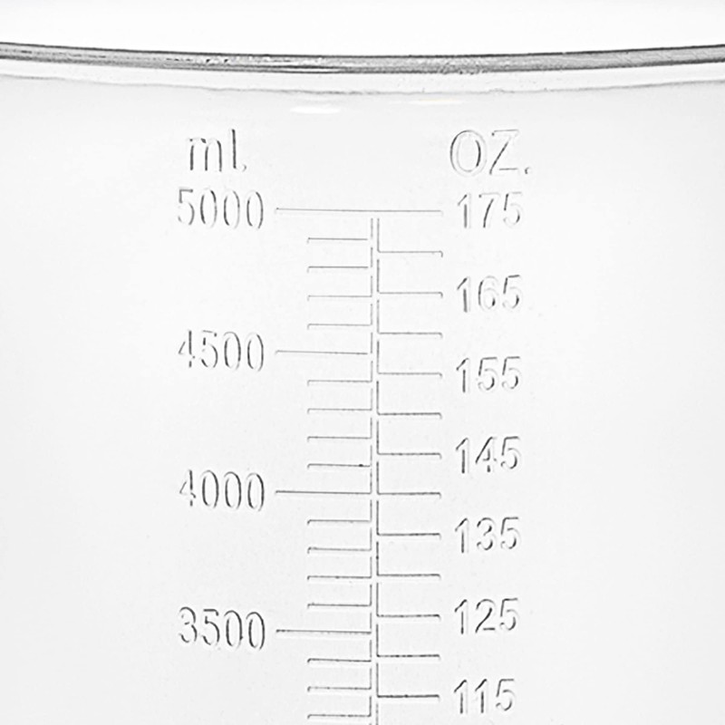 5 Liter Measuring Pitcher | 1.3 Gallon Shatterproof Plastic Large