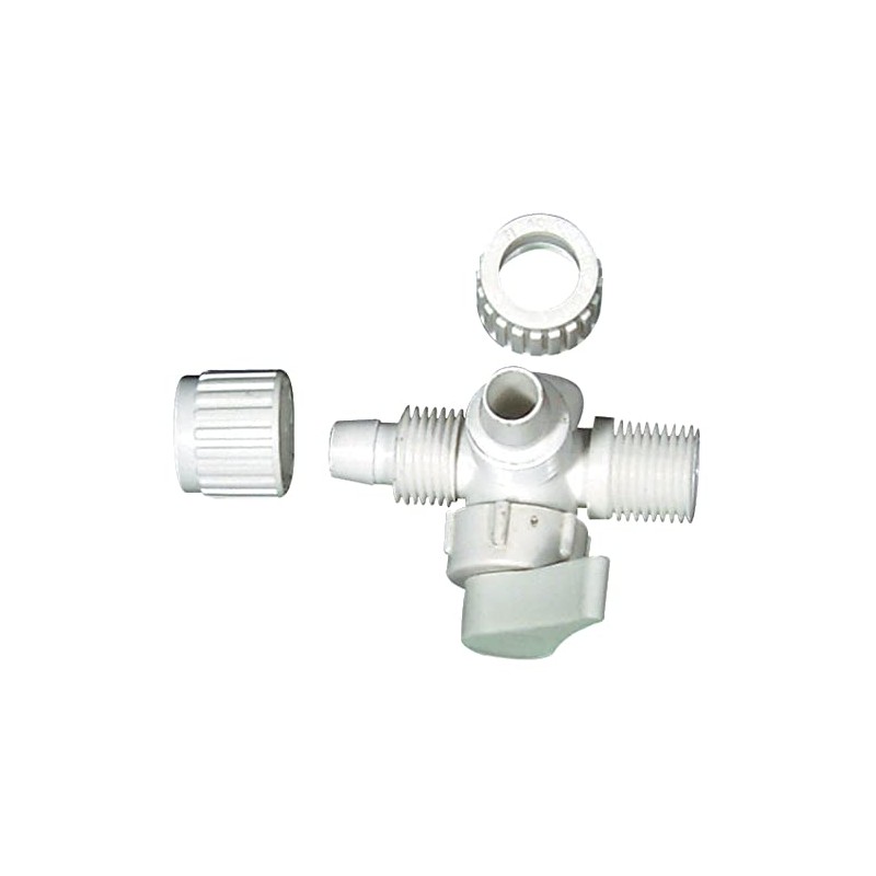 Flair-It 16912 Plastic 3 Way Valve, 0.5" Size