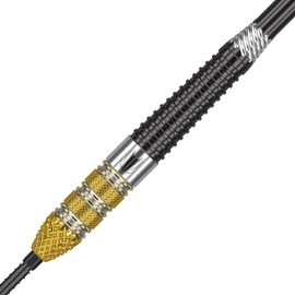 Target Darts Unisex's Raymond Van Barneveld RVB 95 Gen 4 95% Tungsten Swiss Point Steel Tip Darts Set, Gold, Silver, Black and Orange, 21G