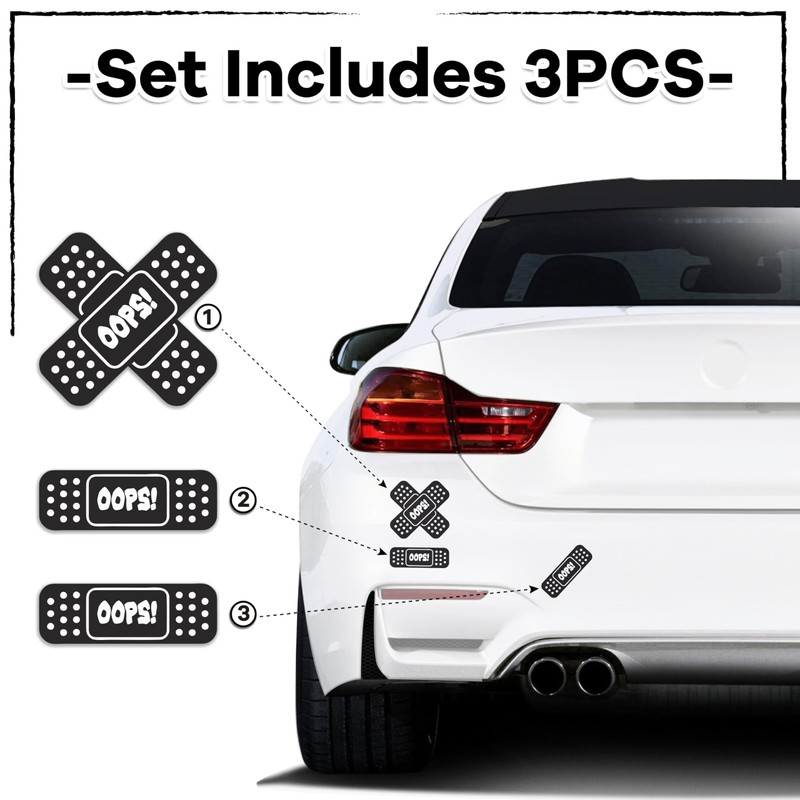 Car Bandaid Sticker, Bandaid Sticker for Car Damage - Compatible