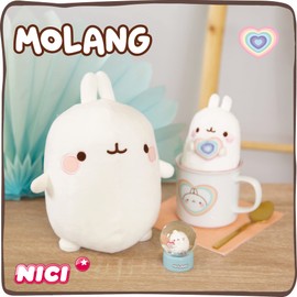 NICI Cuddly Toy Piu Piu Molang 12 cm I Lovable Social Media & TV Star to Cuddle, Play & Love – 47744