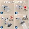 Aqua Elegante Pressure Boosting Shower Head - 3 Inch Wall