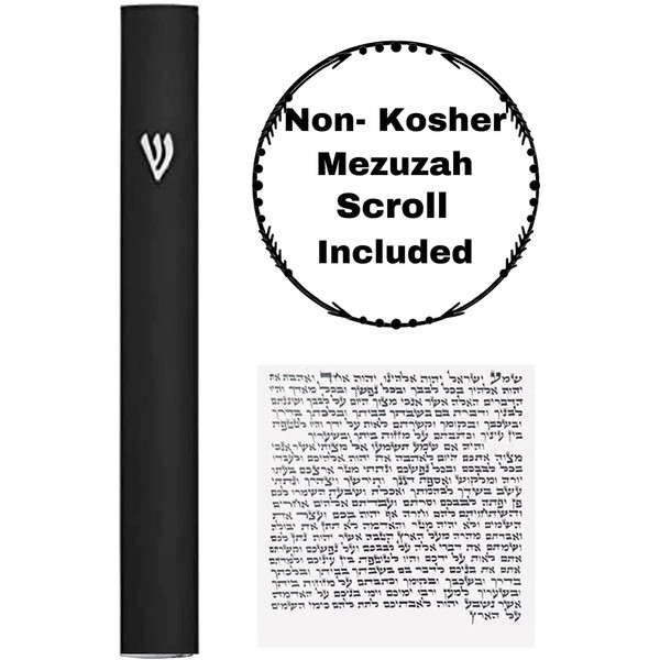 A&S Mezuzot Alumium Mezuzah Case in Silver Shin Design Weatherproof
