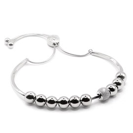 Obirdie Golf Stroke Counter Bracelet – 925 Sterling Silver Adjustable Bangle for Ladies | One-Hand Operation | Stylish Golf Gift for Her | Waterproof Golf Jewelry | Elegant Golf Accessories for Women