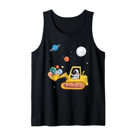 Kids Space Cosmic Excavator Astronaut Space Loader Planet Tank Top