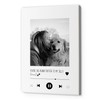 Photo canvas in trendy song cover design with name, song