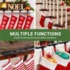 Komotu 4 Pcs Metal Christmas Stocking Holders for Mantle -